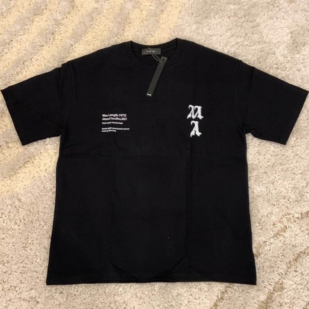 Amiri Altered Sacrifice Black T-Shirt for Men Size Large